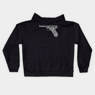 Luger Diagram (white) Kids Hoodie